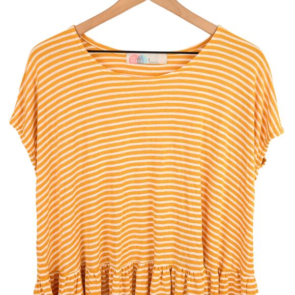 Free People Beach Striped Peplum Top, small - Picture 2 of 6